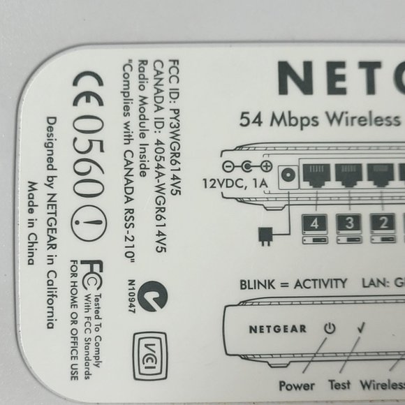 Netgear Wireless - G Router WGR614 / 54Mbps | Pre-Owned | Tested & Working - Picture 7 of 7